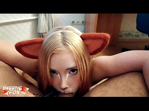 ❤️ Kitsune фурӯ дик ва кончаҳои дар даҳони вай ❤️ Суперпорно дар мо ️❤